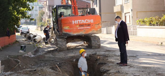 350 Metrelik Yeni Yağmur Suyu Hattı Oluşturuluyor