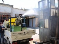 Dezenfekte ekipleri Sanayi Sitesi’nde