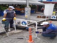 Pazar yerinde sosyal mesafe düzenlemesi