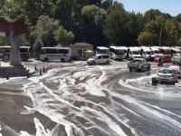 Dezenfekte çalışmaları kent merkezinde devam ediyor