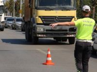 Hafriyat taşıyan araçlar denetlendi