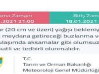 Valilik uyardı: Kar kalınlığı 20 cm olacak