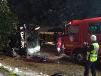 Yolcu otobüsü devrildi: 2 ölü, 5 yaralı