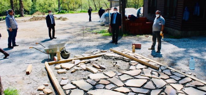 Çağlayan piknik alanında çalışmalar devam ediyor