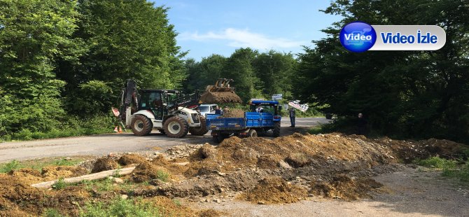 Zonguldak’a giden bağlantı yollarında ki büz ve topraklar kaldırıldı