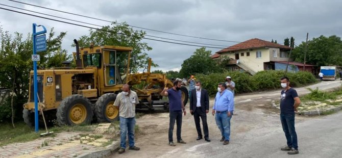 Ağdacı’da yol çalışması