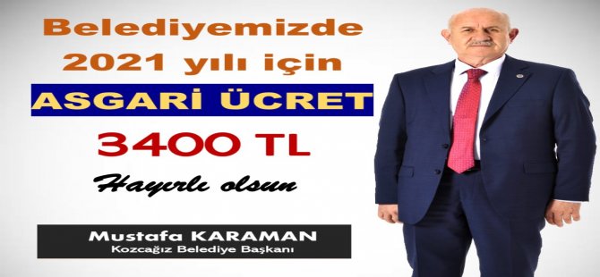 AK Partili başkan açıkladı: “Asgari ücret 3 bin 400 TL”