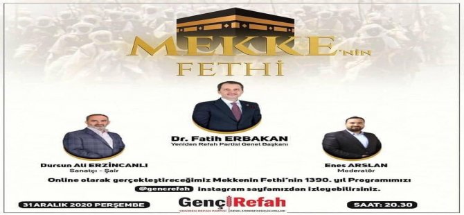 Yeniden Refah Mekke’nin fethini kutlayacak