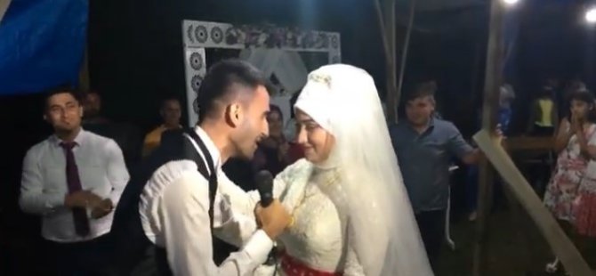 Damat Söylediği Romantik Şarkı İle Gelini Mest Etti