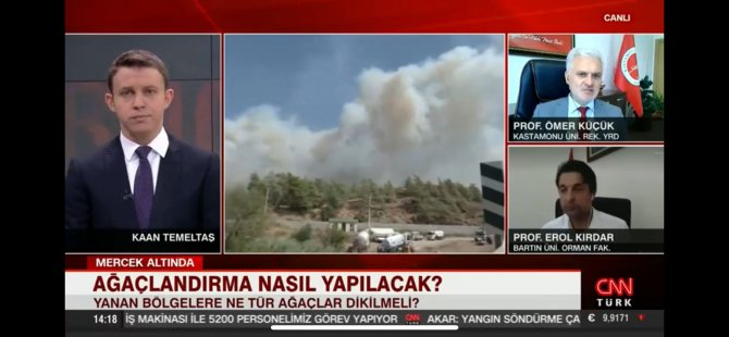 Prof. Dr. Kırdar, orman yangınları sonrasında yapılabilecekleri canlı yayında anlattı