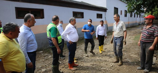 Başkan Afet Bölgesindeki Çalışmaları Yerinde İnceledi