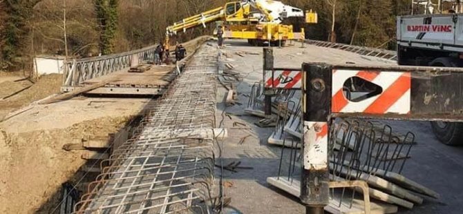Selde yıkılan köprünün yapımı bitmek üzere