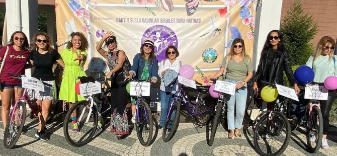 Bartın’da ’Süslü Kadınlar Bisiklet Turu’ etkinliği renkli görüntülere sahne oldu