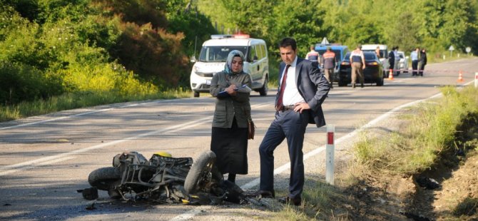 Makam aracının çarptığı sürücü hayatını kaybetti