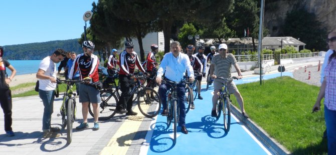 İnkumu bisiklet yolu açıldı