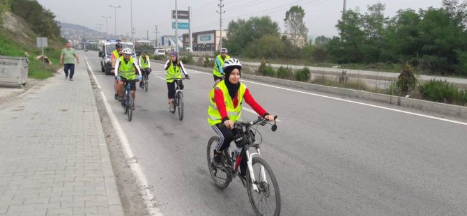 35 kilometrelik güzergahta bisiklet turu düzenlendi