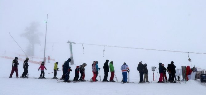 Kartalkaya'da Kar Kalınlığı 86 Santimetreye Ulaştı
