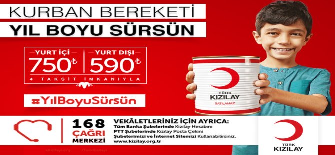 Kızılay’dan Vekâletle Kurban Kesim Kampanyası!