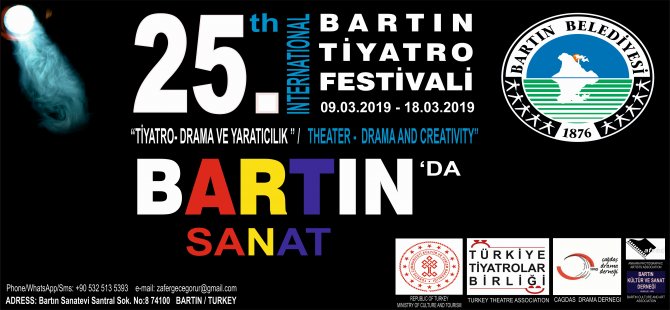 25. Uluslararası Bartın Tiyatro Festivali 8 Mart’ta başlıyor