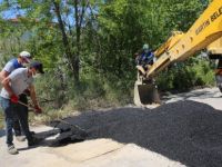 İki Noktada Yol Bakım Çalışması